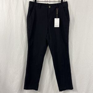 Quince Stretch Cotton Twill Girlfriend Black Chino Pants Womens Sz 29 Preppy